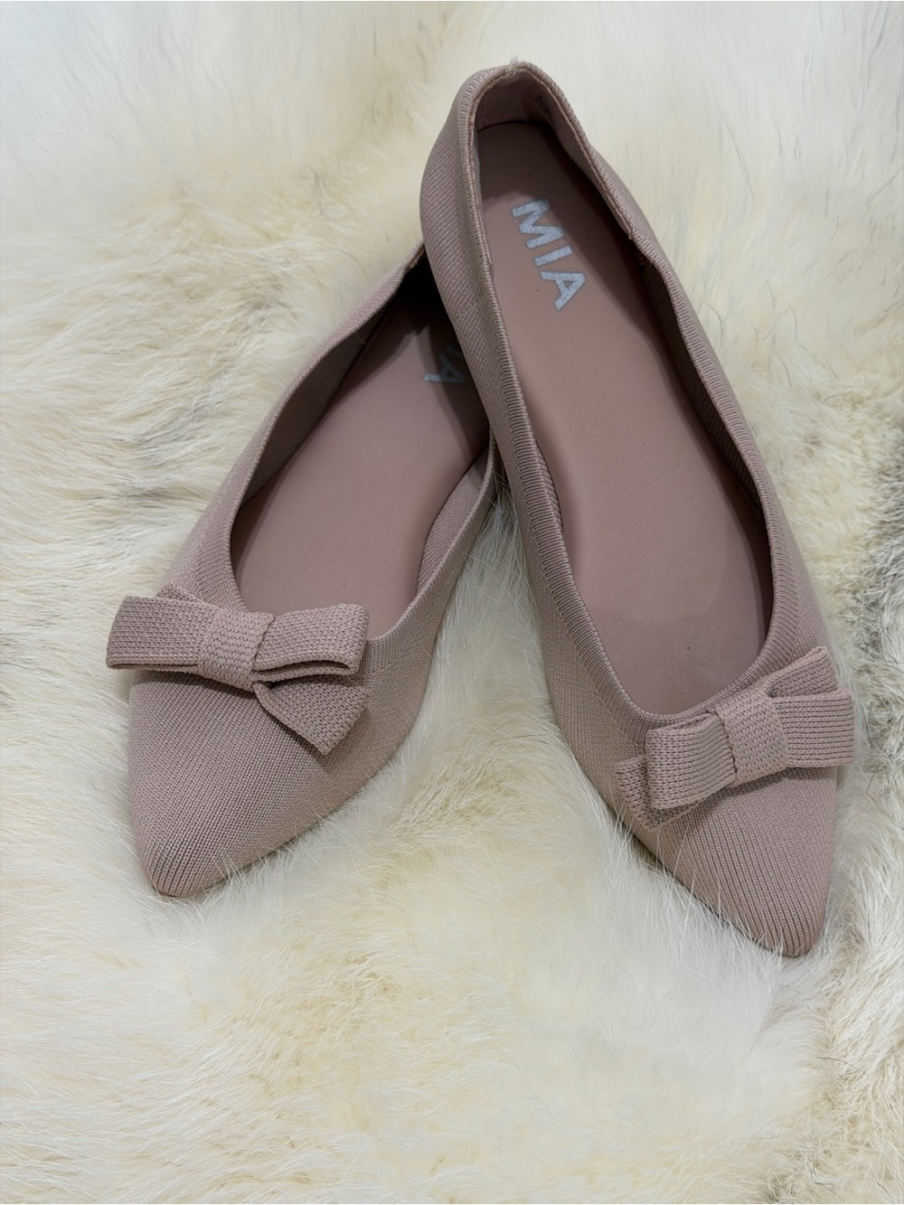 MIA Light Pink OVERSIZED BOW Ballet Flat Size 6.5 - WORN ONCE